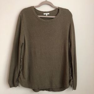 rag poets side tie sweater